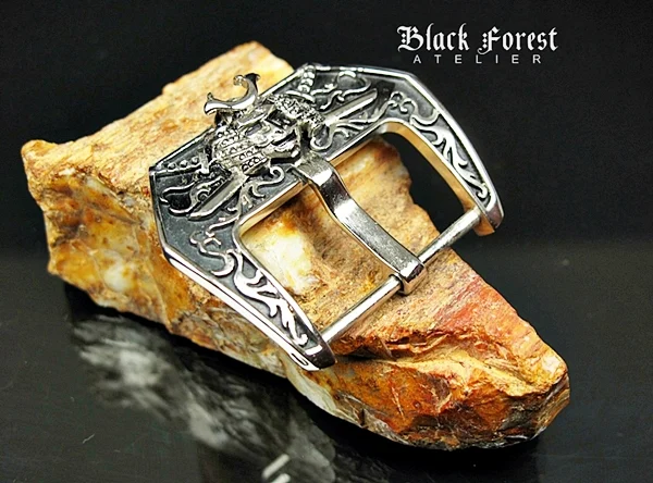 Chrome Plated (Silver color) Samurai Buckle for Seiko, Panerai, Maranez, Sevenfriday – image 5